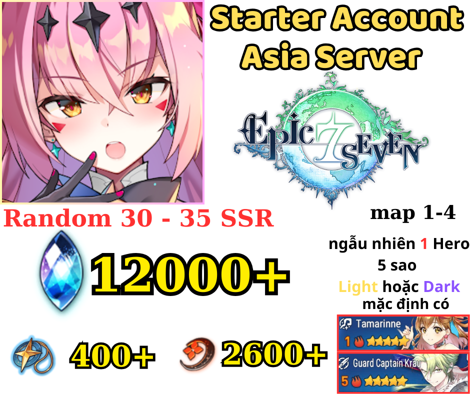 [ASIA]Epic Seven 12K Skystone - Guard Captain Krau + Tamarine 